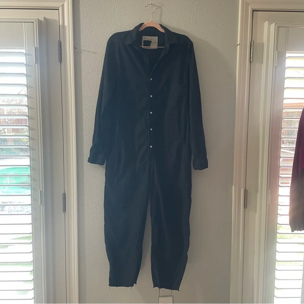 Frank & Eileen | Northern Ireland Black Performance Linen Blend Jumpsuit Medium - Picture 5 of 10
